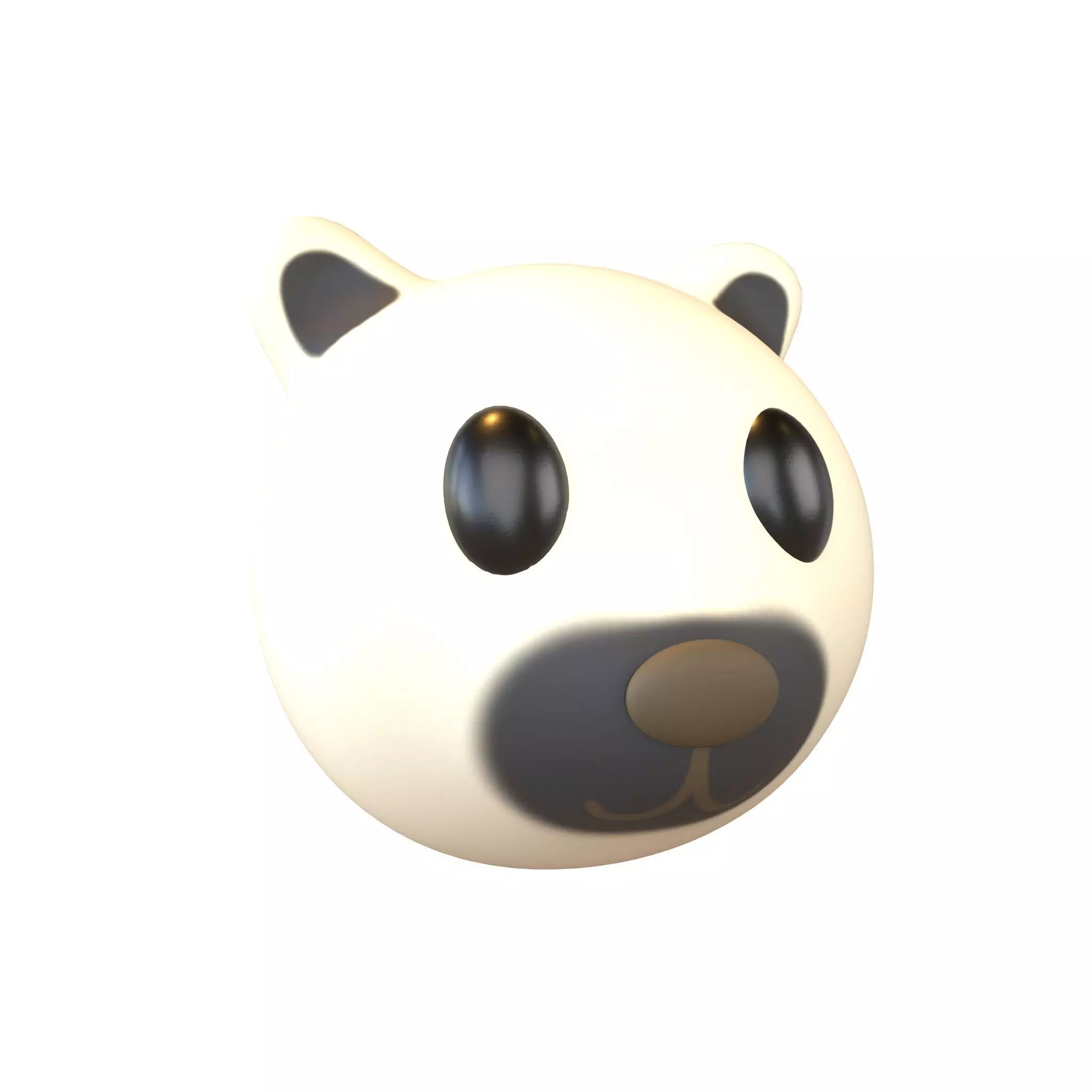 Cartoon Animals Polar Bear Head v1 001 Low-poly 3D model_0