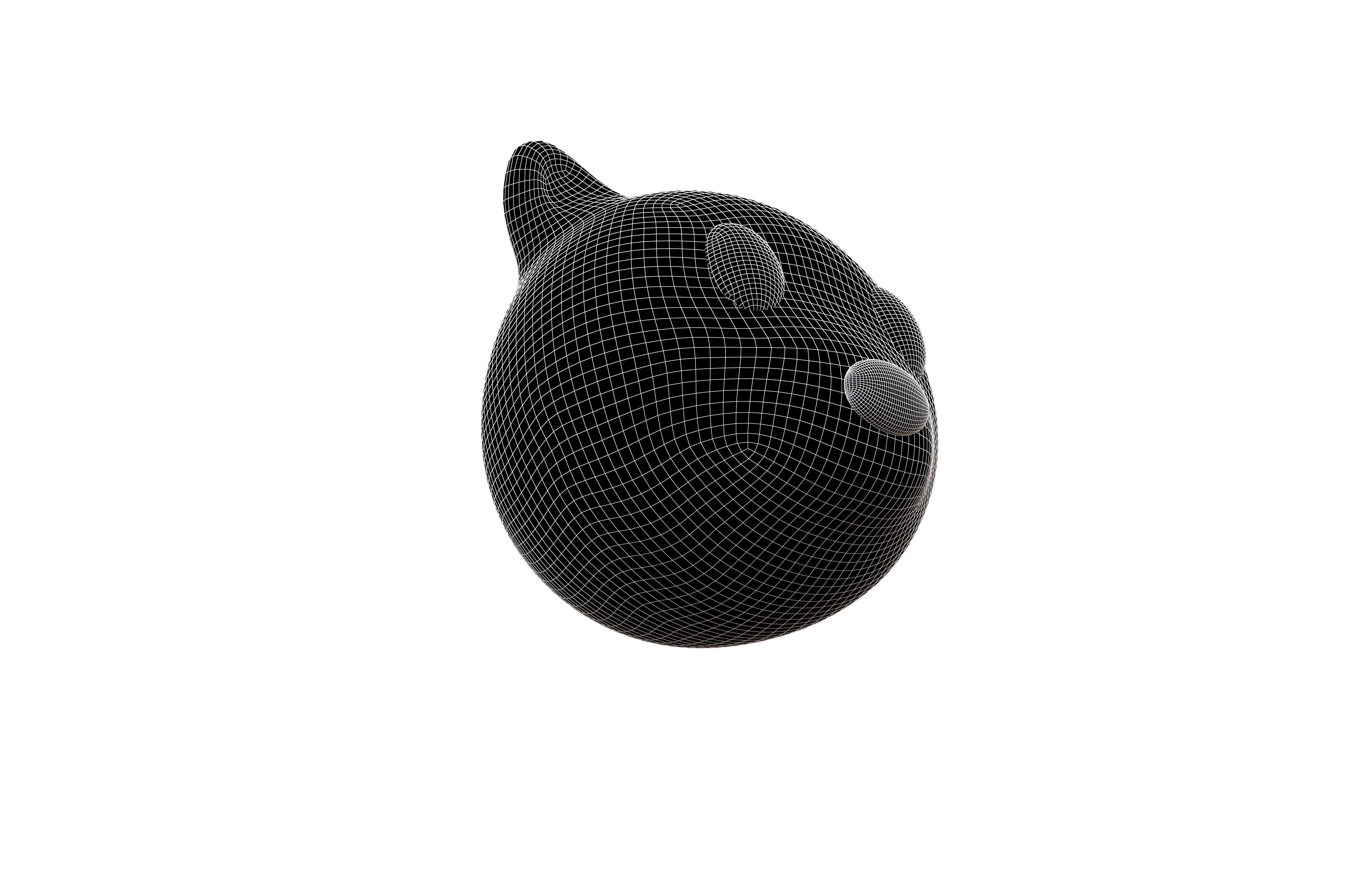 Cartoon Animals Polar Bear Head v1 001 Low-poly 3D model_7