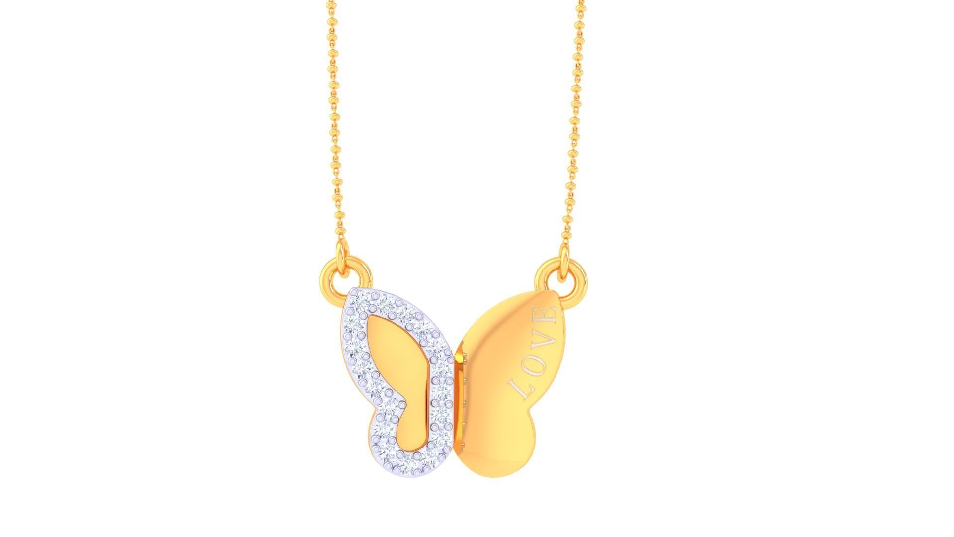 Kids Butterflies Pendants 3dm STL OBJ FBX Renders Details 3D print model_2