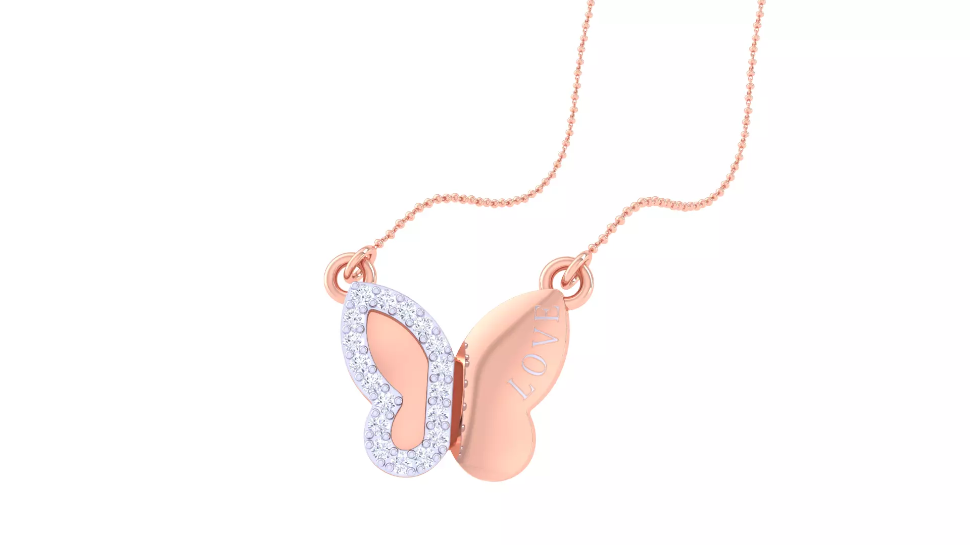 Kids Butterflies Pendants 3dm STL OBJ FBX Renders Details 3D print model_0