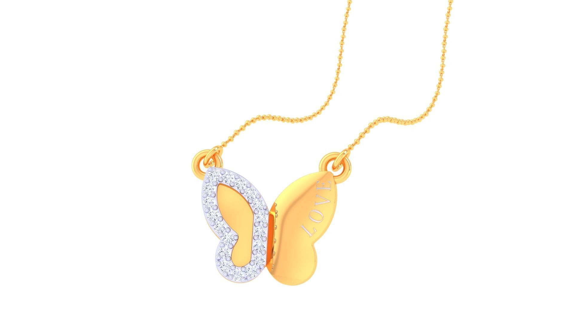 Kids Butterflies Pendants 3dm STL OBJ FBX Renders Details 3D print model_1