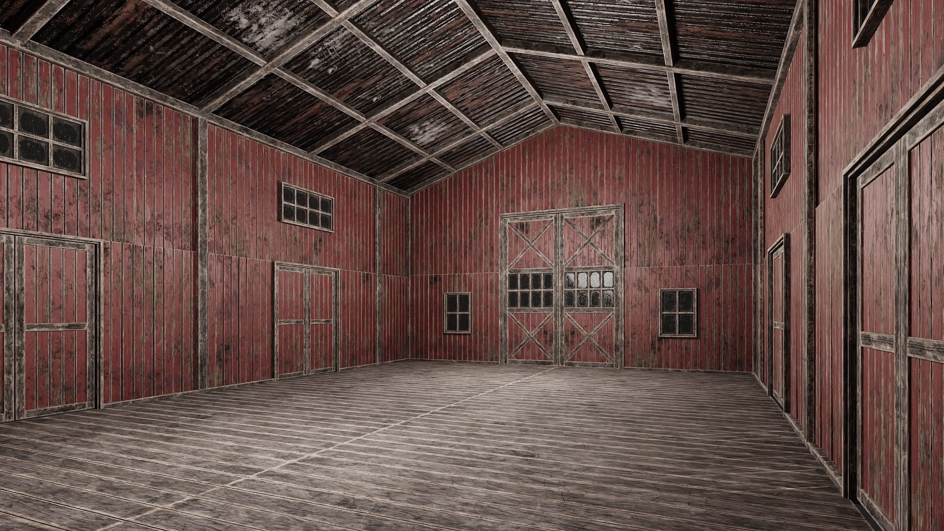 81-82-83-84 - Farm Buildings 4K PBR GameReady Low-poly 3D model_6