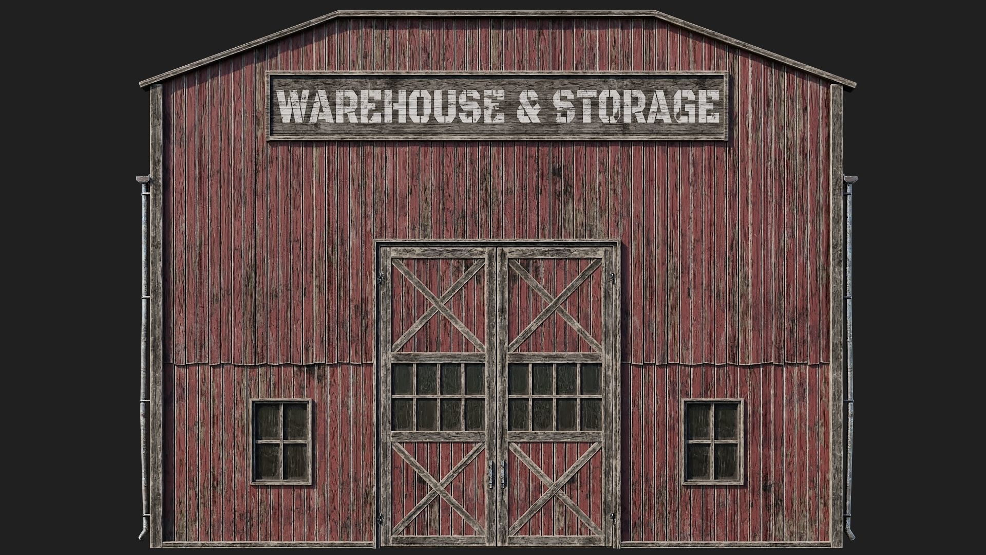 81-82-83-84 - Farm Buildings 4K PBR GameReady Low-poly 3D model_21
