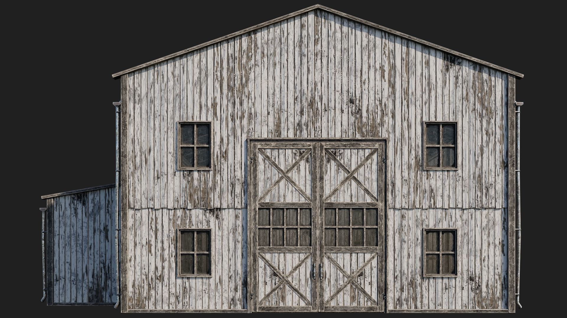81-82-83-84 - Farm Buildings 4K PBR GameReady Low-poly 3D model_28