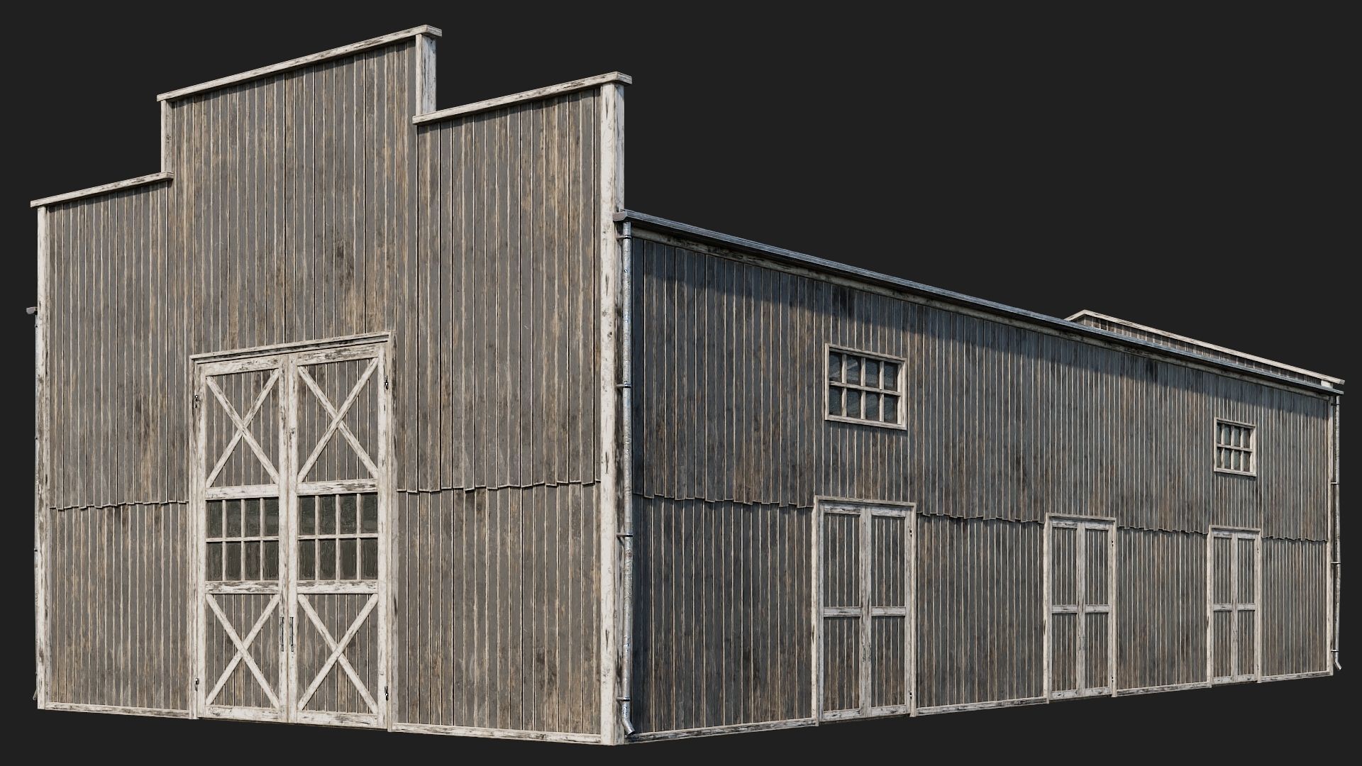 81-82-83-84 - Farm Buildings 4K PBR GameReady Low-poly 3D model_33
