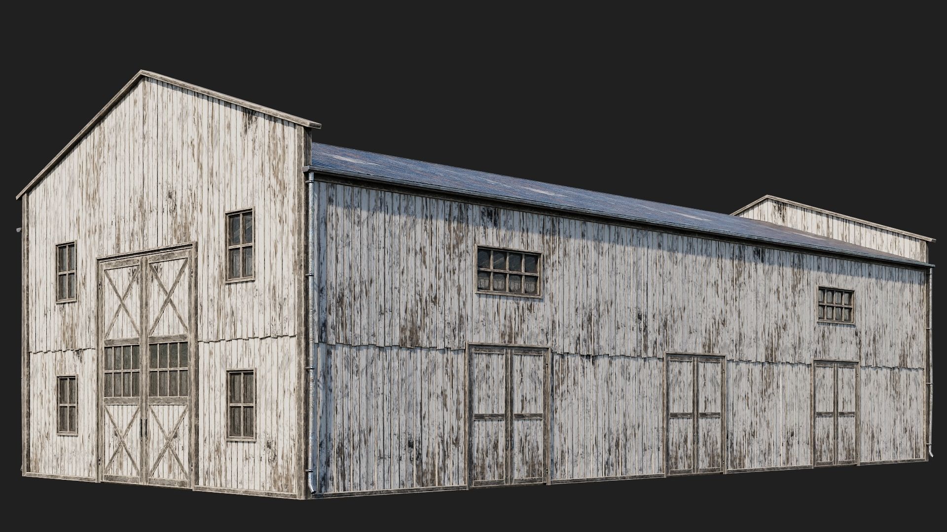 81-82-83-84 - Farm Buildings 4K PBR GameReady Low-poly 3D model_26