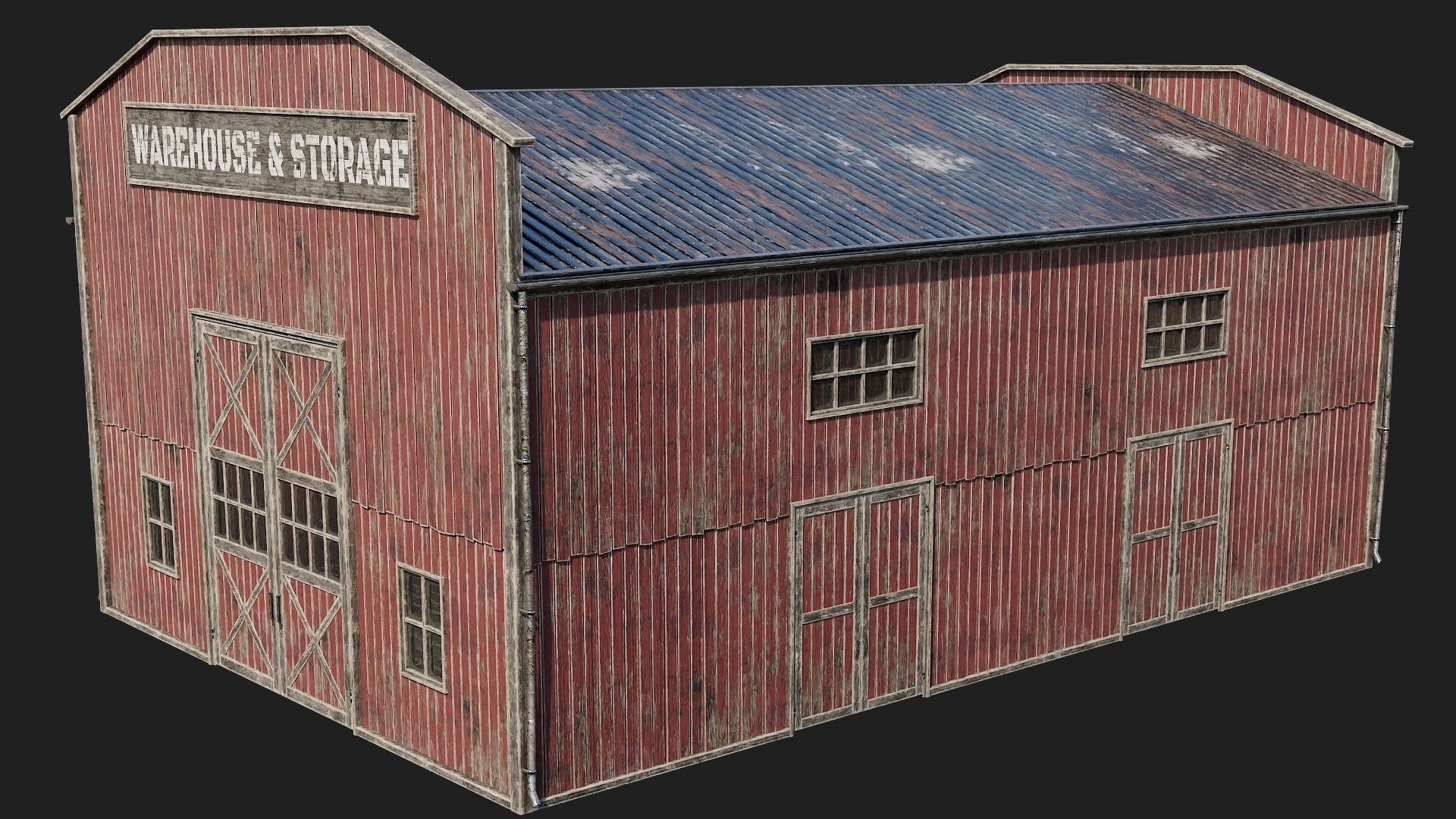 81-82-83-84 - Farm Buildings 4K PBR GameReady Low-poly 3D model_23