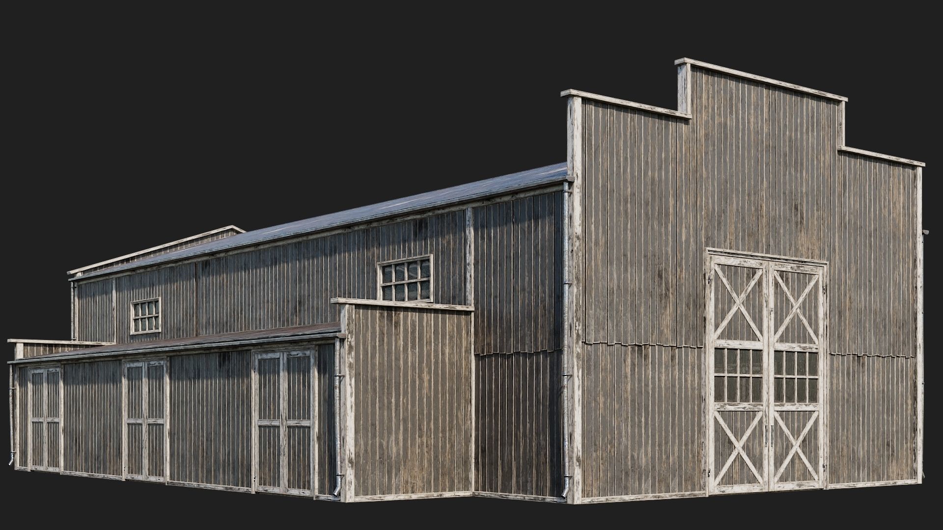 81-82-83-84 - Farm Buildings 4K PBR GameReady Low-poly 3D model_4