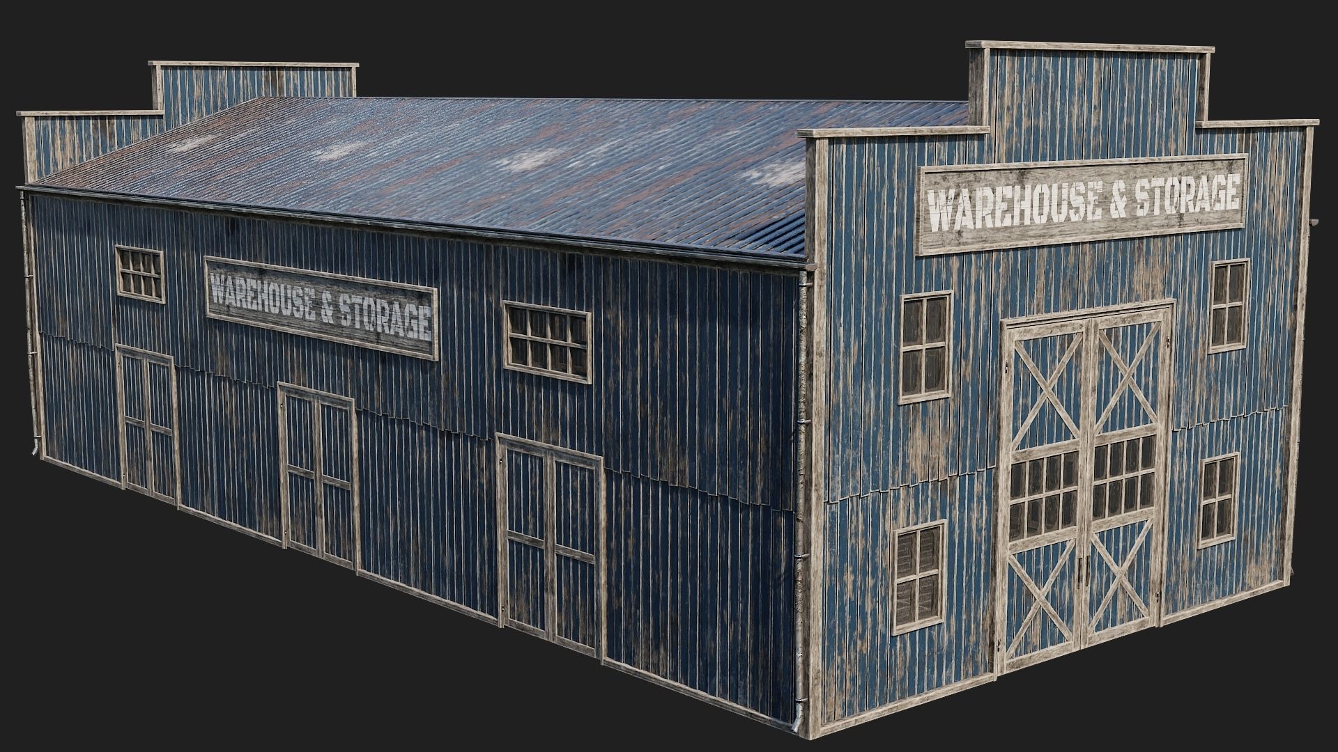 81-82-83-84 - Farm Buildings 4K PBR GameReady Low-poly 3D model_14