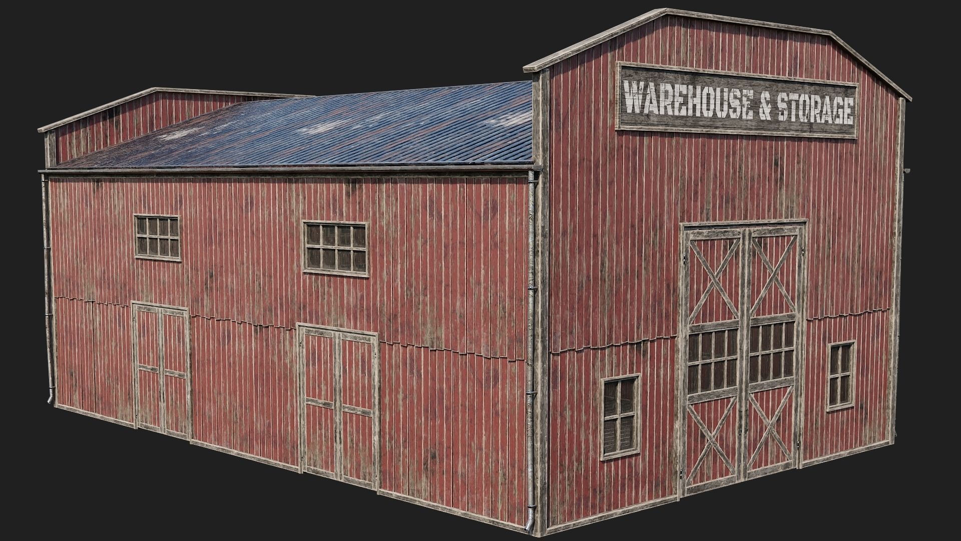 81-82-83-84 - Farm Buildings 4K PBR GameReady Low-poly 3D model_22