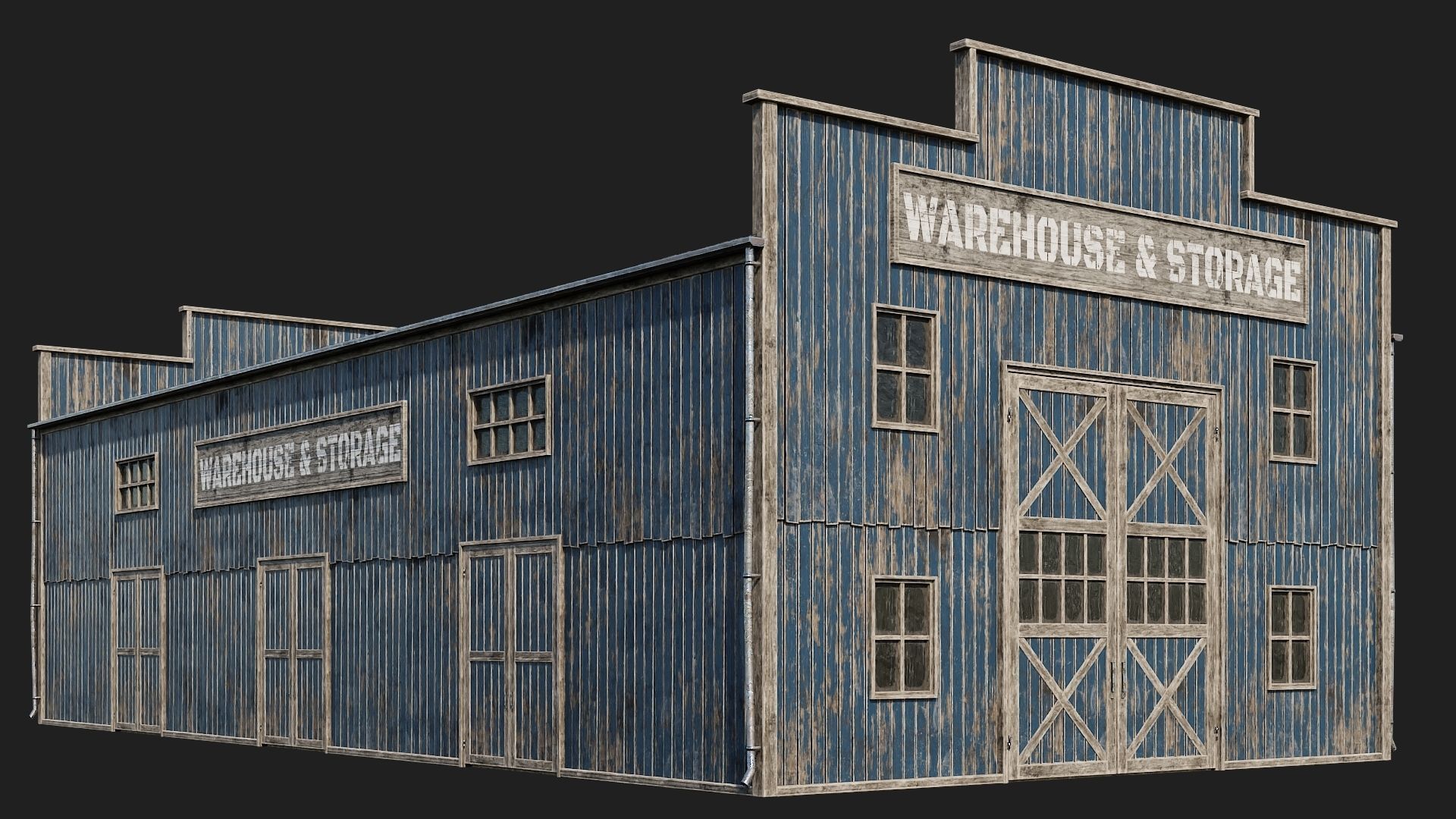 81-82-83-84 - Farm Buildings 4K PBR GameReady Low-poly 3D model_1