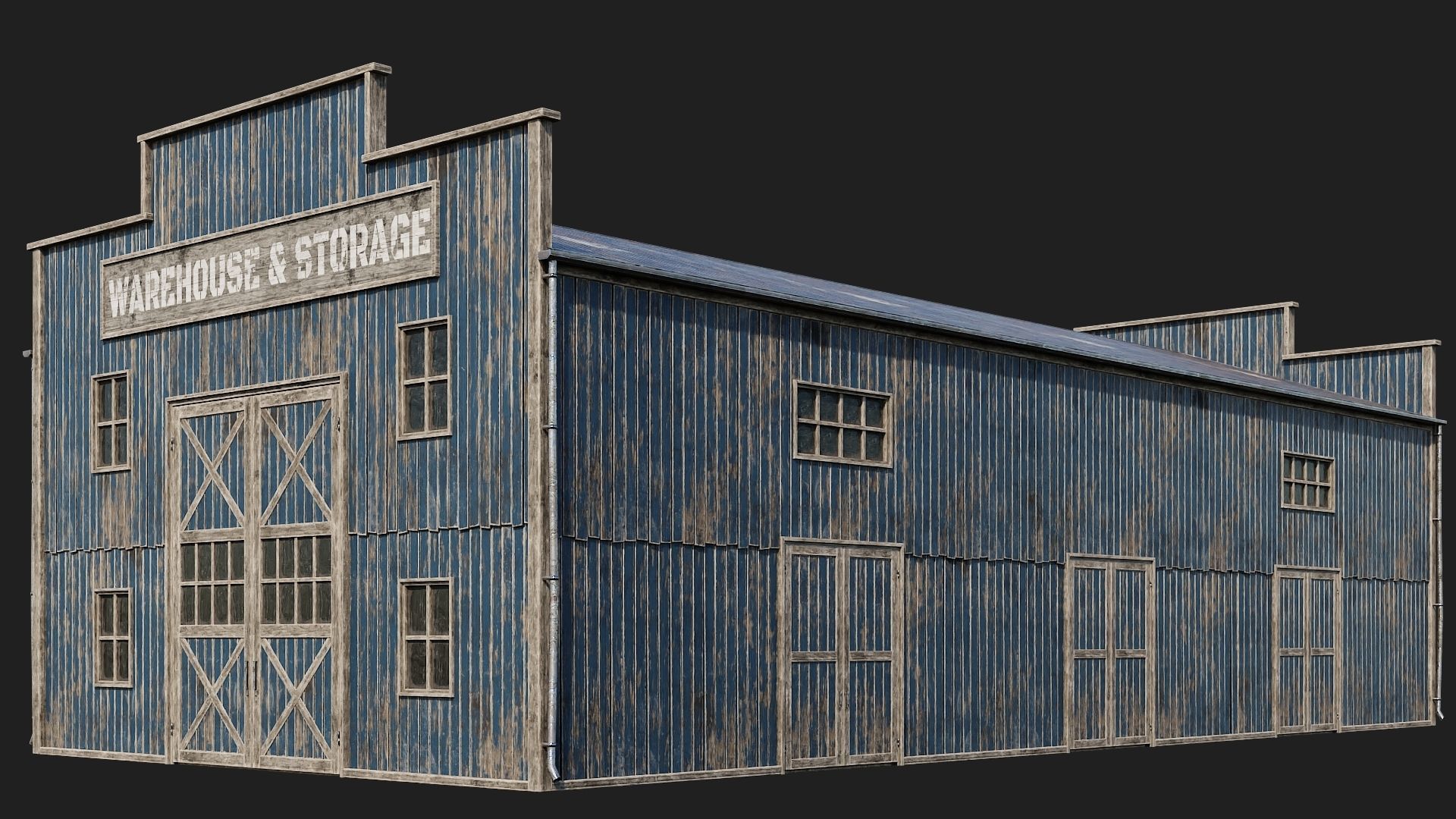81-82-83-84 - Farm Buildings 4K PBR GameReady Low-poly 3D model_11