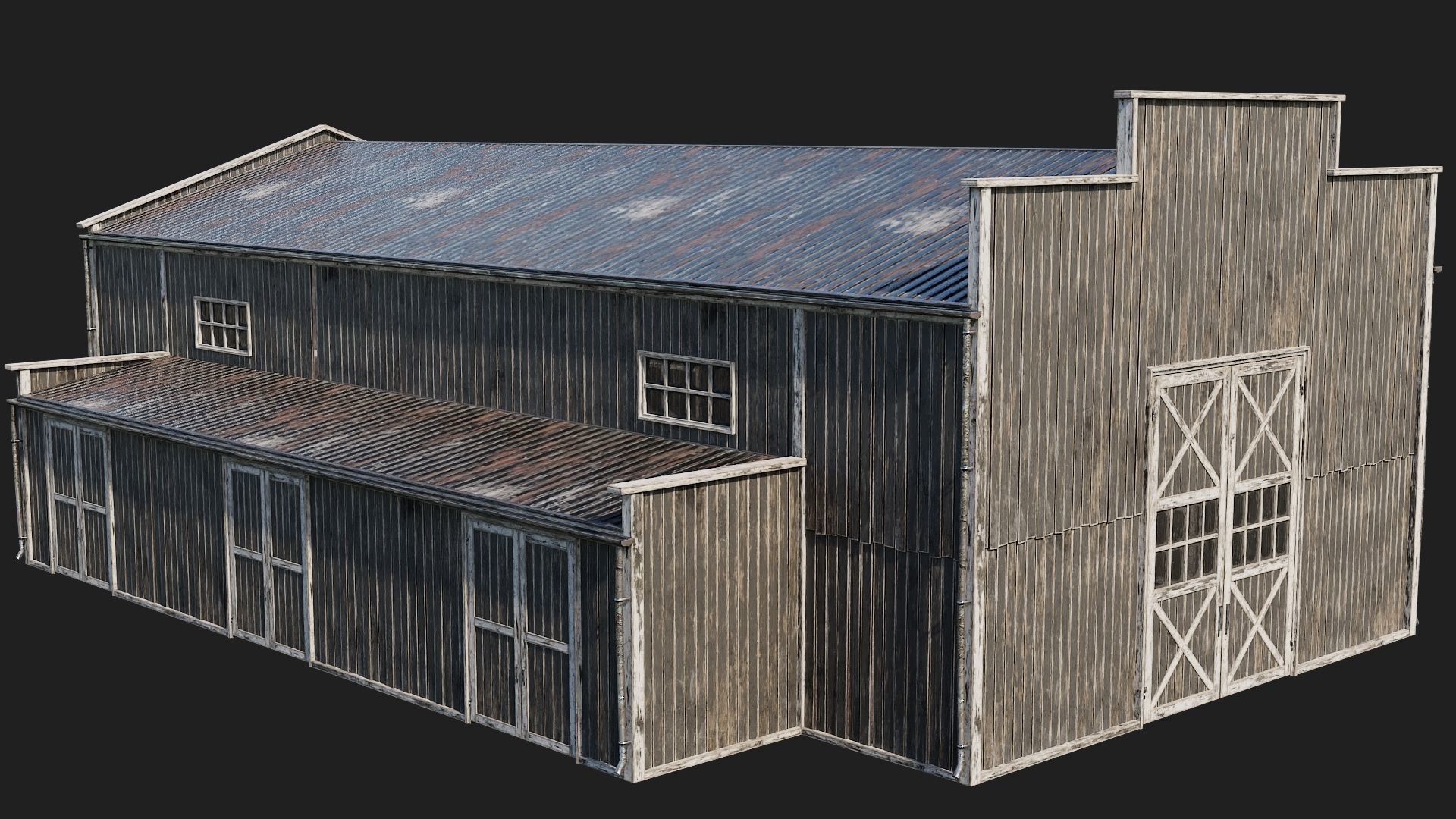 81-82-83-84 - Farm Buildings 4K PBR GameReady Low-poly 3D model_37