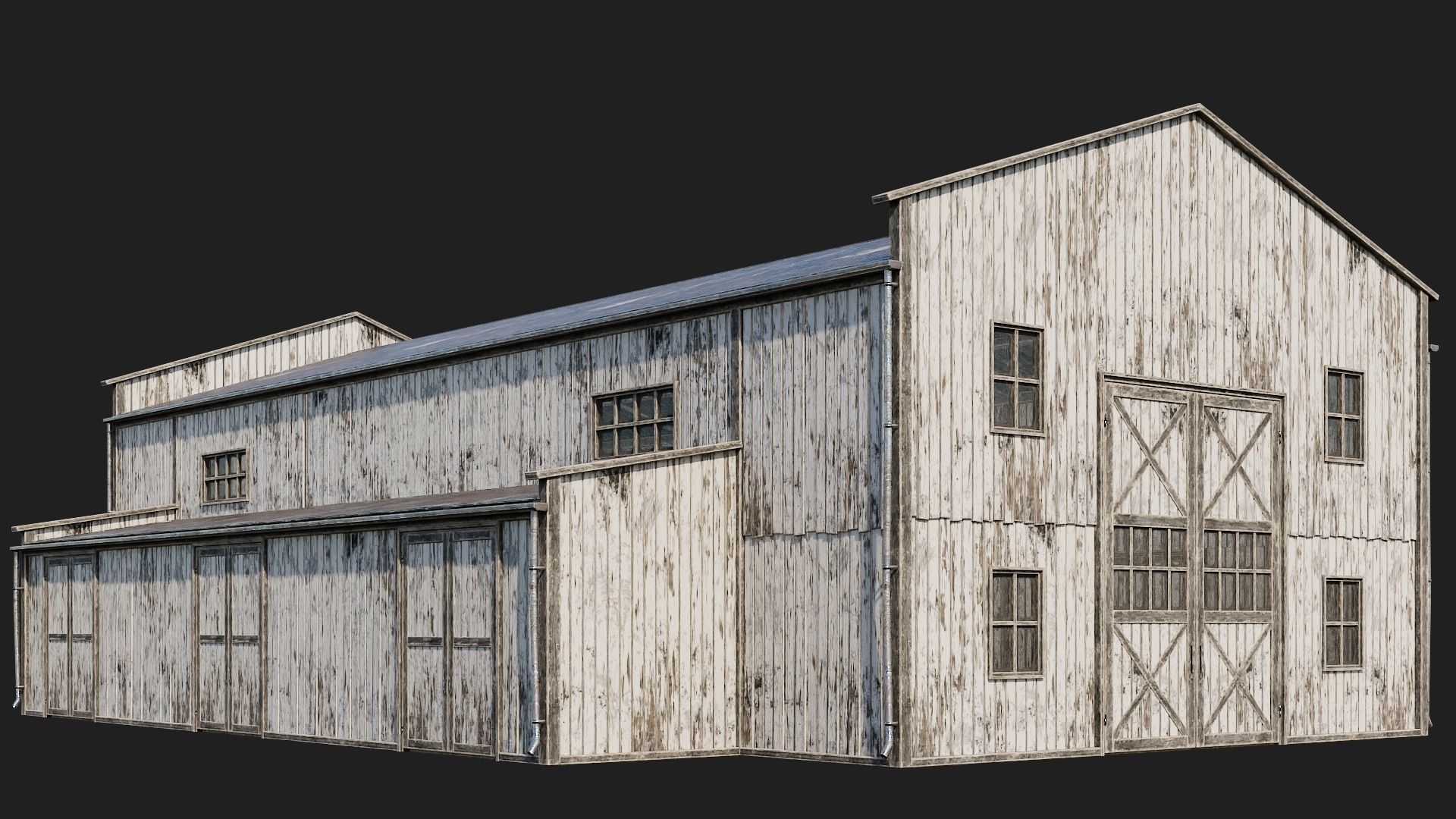 81-82-83-84 - Farm Buildings 4K PBR GameReady Low-poly 3D model_25