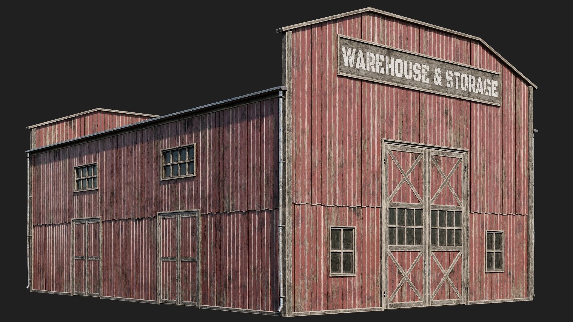81-82-83-84 - Farm Buildings 4K PBR GameReady Low-poly 3D model_2