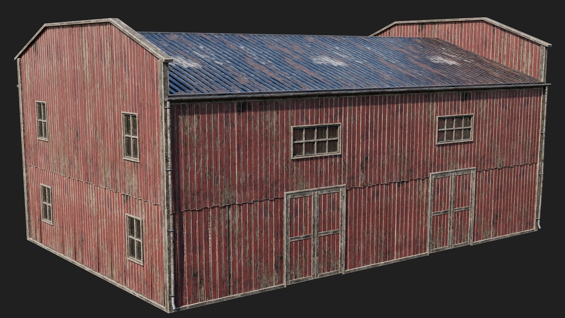 81-82-83-84 - Farm Buildings 4K PBR GameReady Low-poly 3D model_17