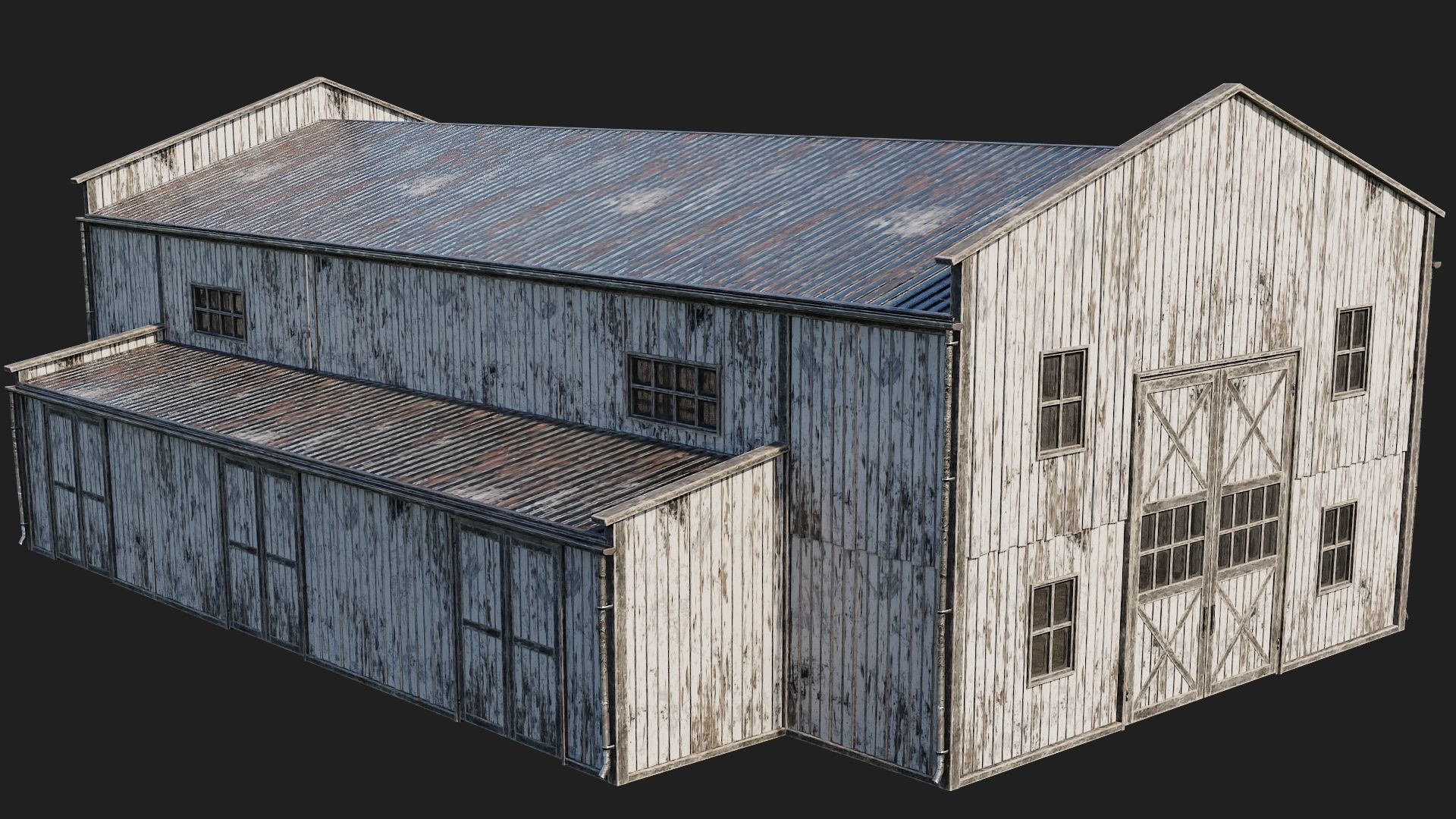 81-82-83-84 - Farm Buildings 4K PBR GameReady Low-poly 3D model_29