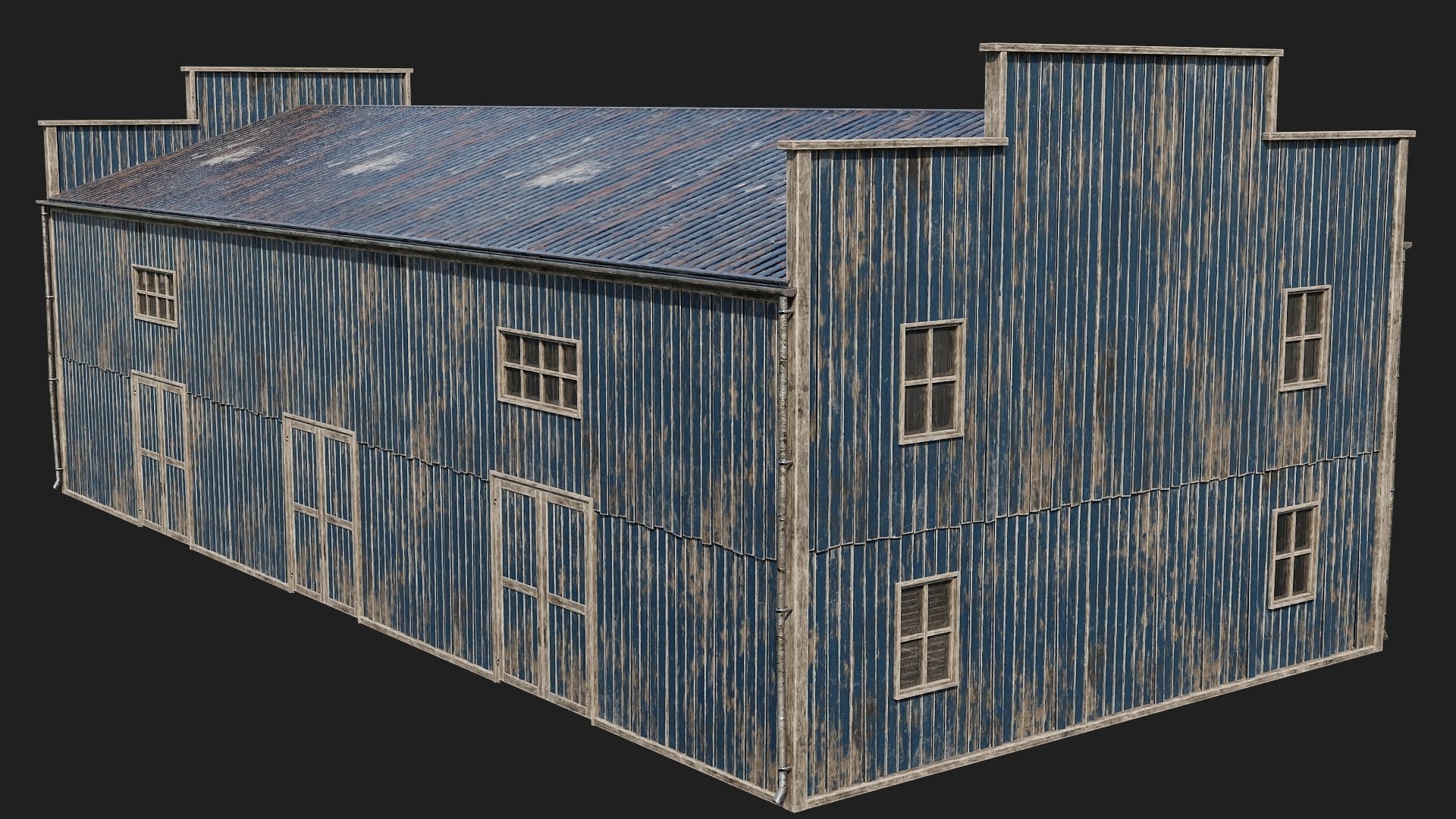81-82-83-84 - Farm Buildings 4K PBR GameReady Low-poly 3D model_16