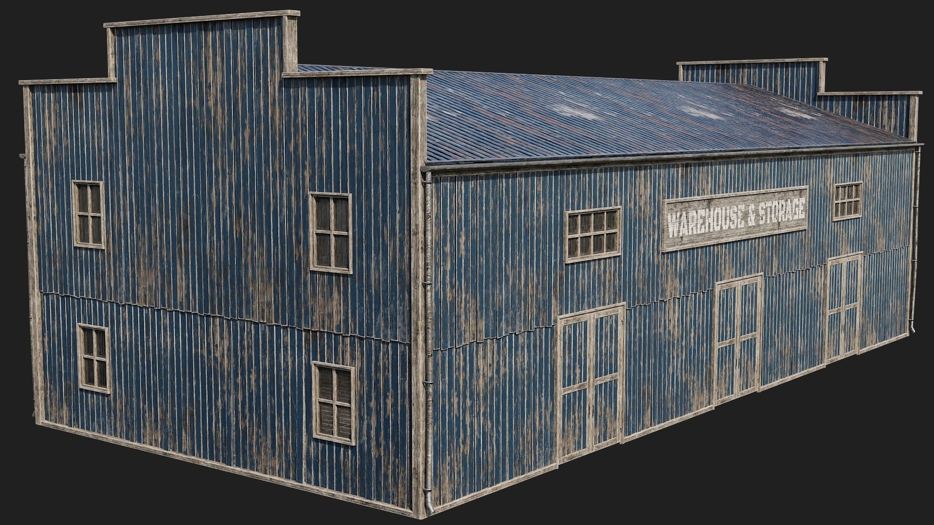 81-82-83-84 - Farm Buildings 4K PBR GameReady Low-poly 3D model_10