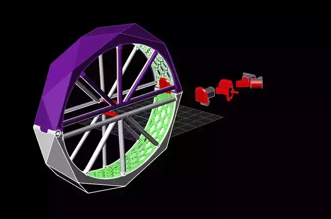 spring lock mechanism bracelet 3D model