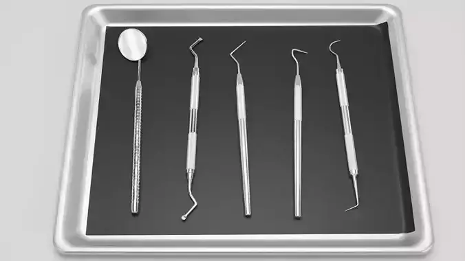 Basic dental tools - 5 separated models