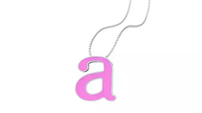 Kids Alphabet A Pendants 3dm STL OBJ FBX Renders Details 3D print model