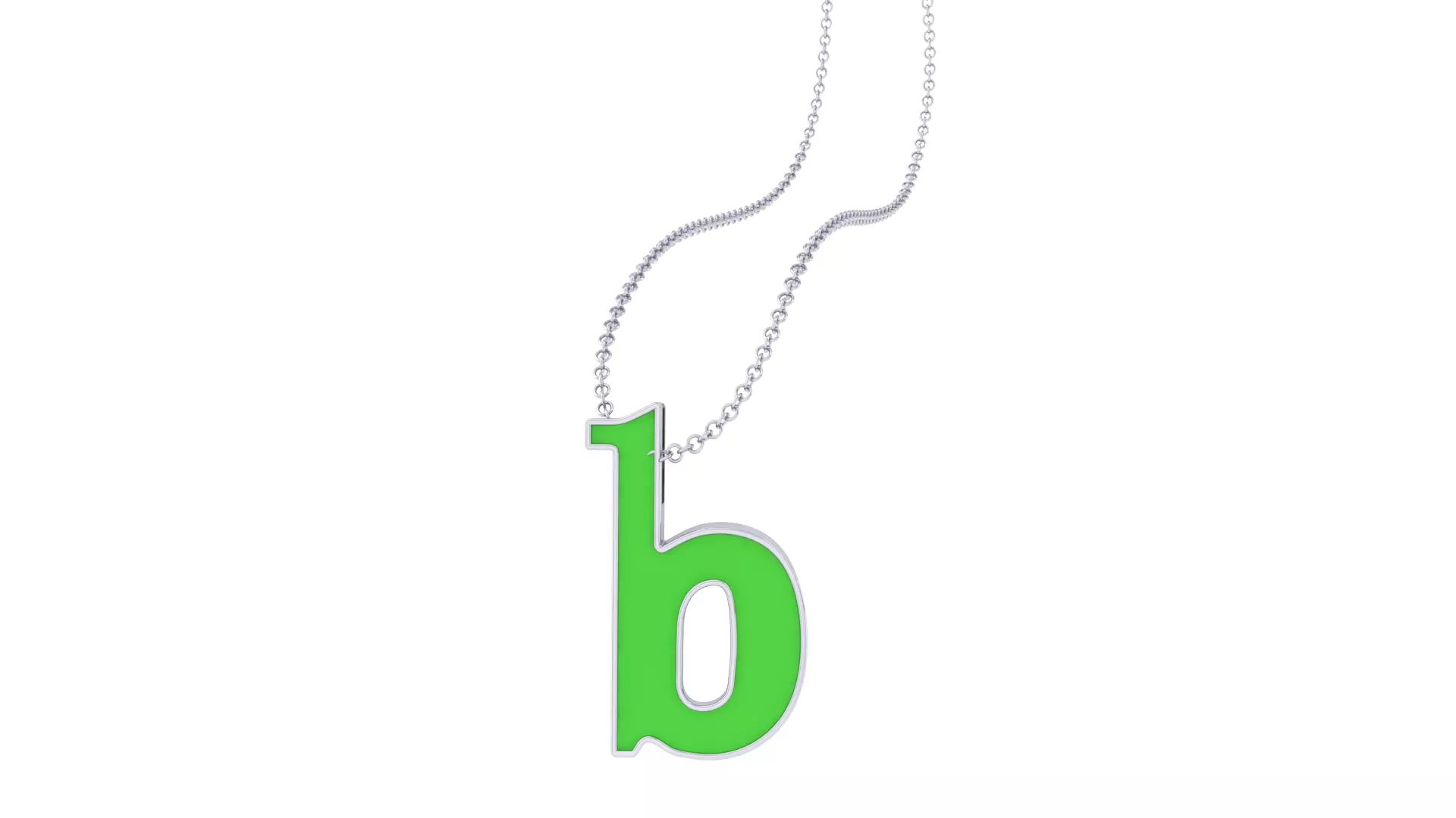 Kids Alphabet B Pendants 3dm STL OBJ FBX Renders Details 3D print model_0