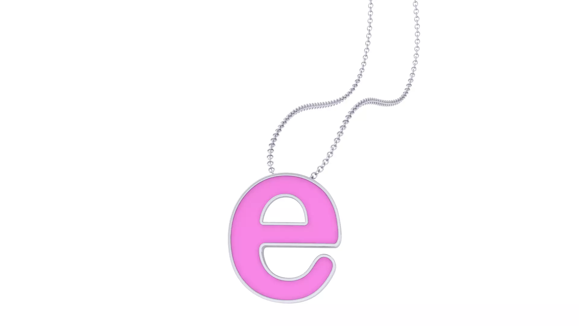 Kids Alphabet E Pendants 3dm STL OBJ FBX Renders Details 3D print model_0