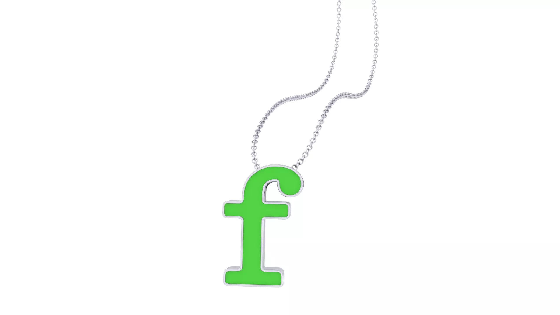 Kids Alphabet F Pendants 3dm STL OBJ FBX Renders Details 3D print model_0