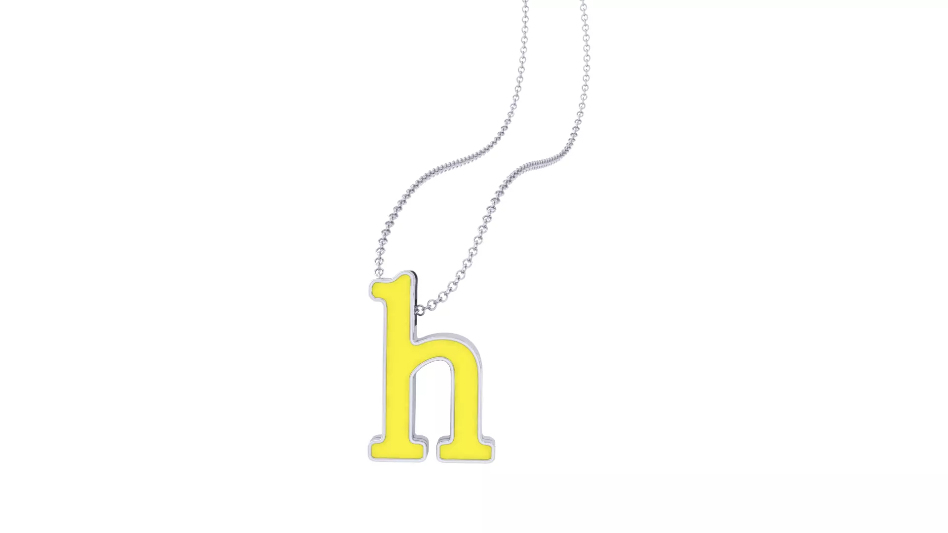 Kids Alphabet H Pendants 3dm STL OBJ FBX Renders Details 3D print model_0