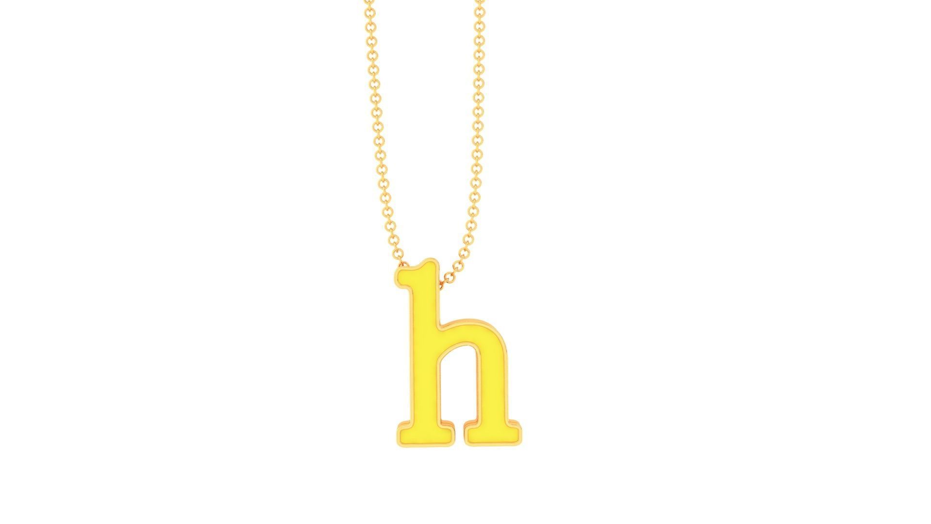 Kids Alphabet H Pendants 3dm STL OBJ FBX Renders Details 3D print model_2