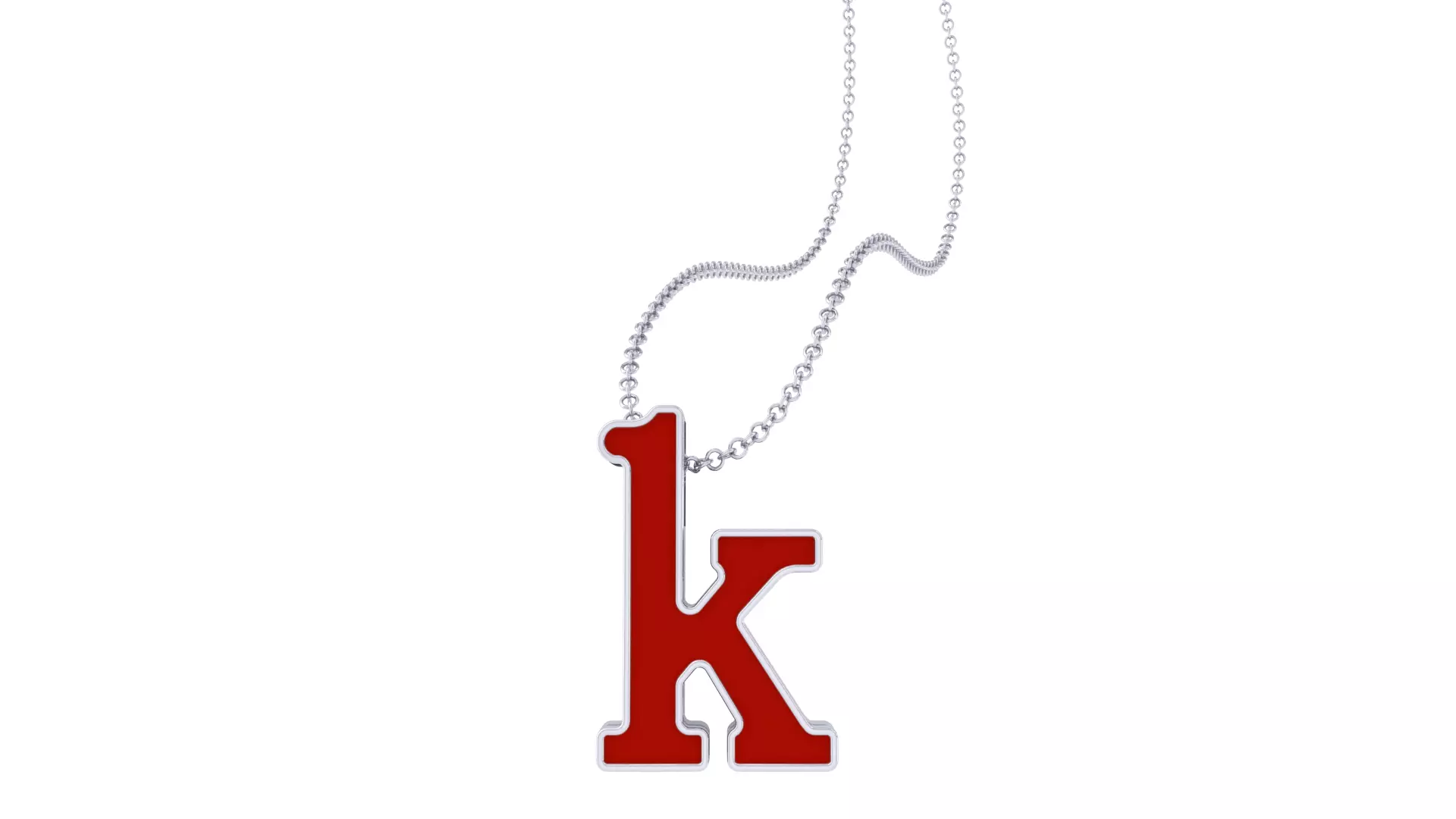 Kids Alphabet K Pendants 3dm STL OBJ FBX Renders Details 3D print model_0