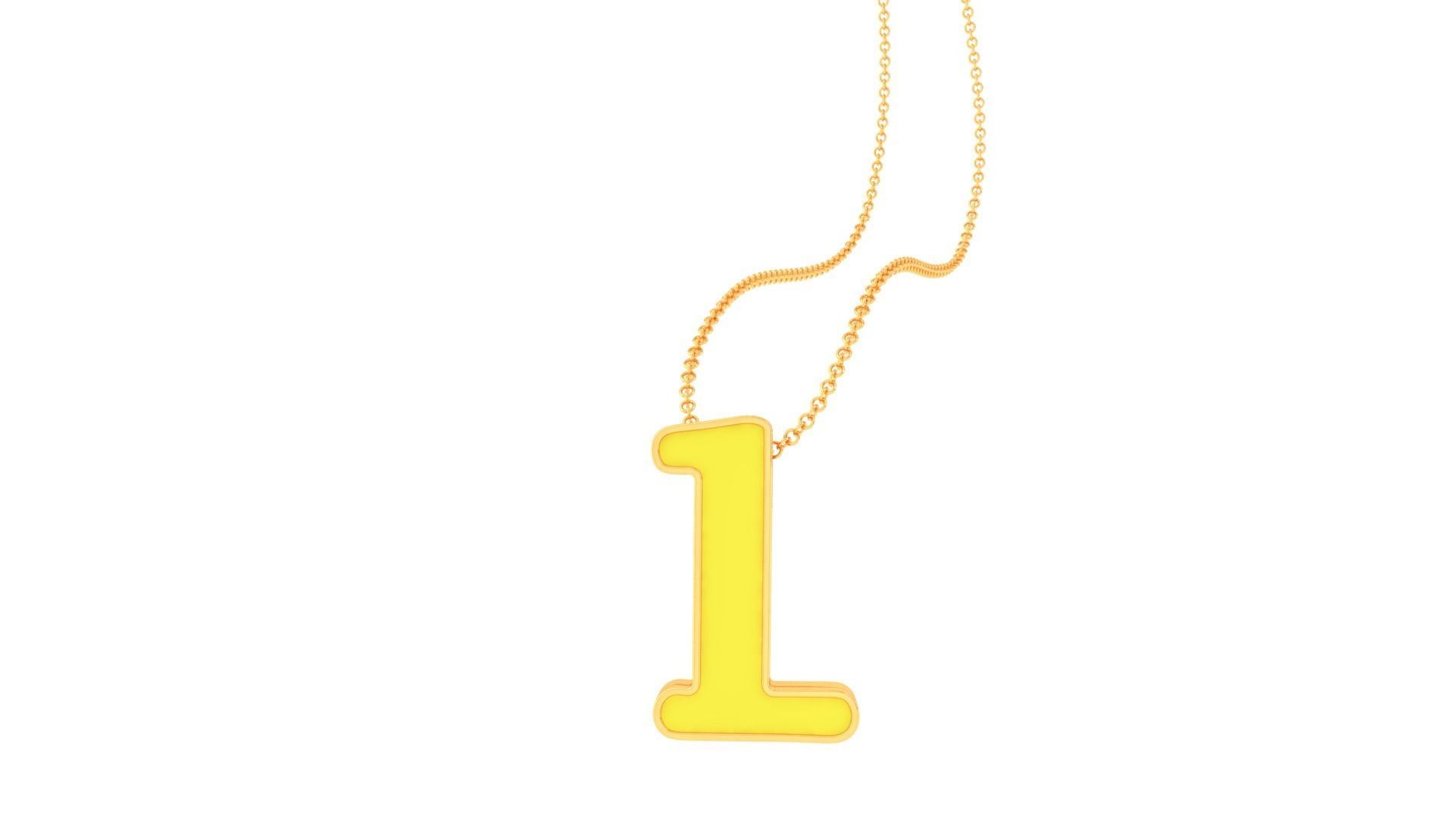 Kids Alphabet L Pendants 3dm STL OBJ FBX Renders Details 3D print model_1