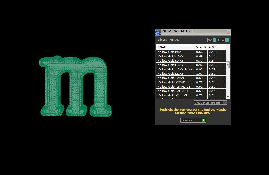 Kids Alphabet M Pendants 3dm STL OBJ FBX Renders Details 3D print model_4