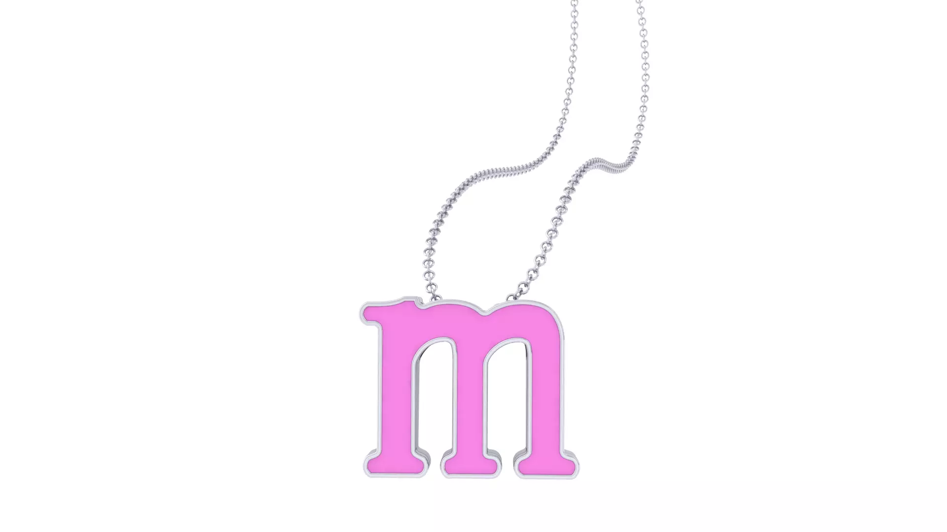 Kids Alphabet M Pendants 3dm STL OBJ FBX Renders Details 3D print model_0