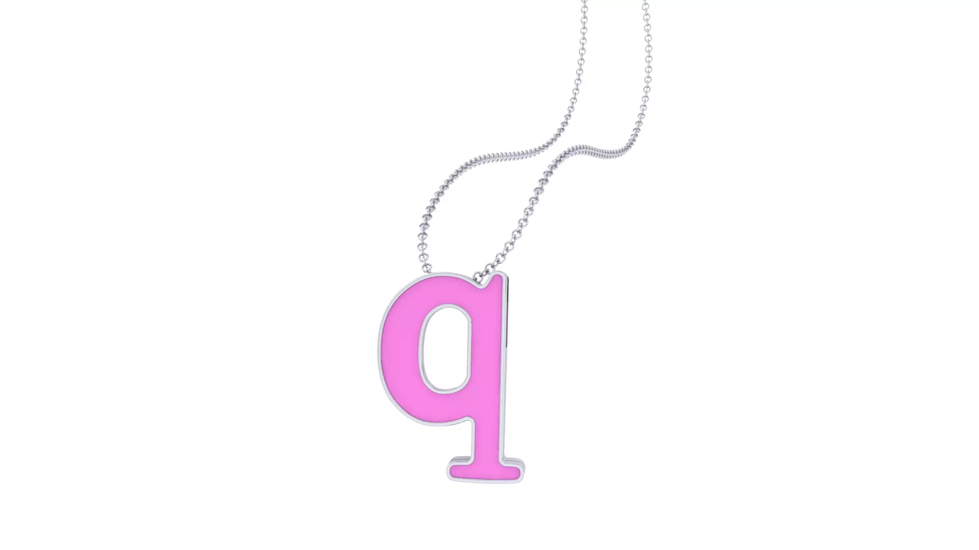 Kids Alphabet Q Pendants 3dm STL OBJ FBX Renders Details 3D print model_0
