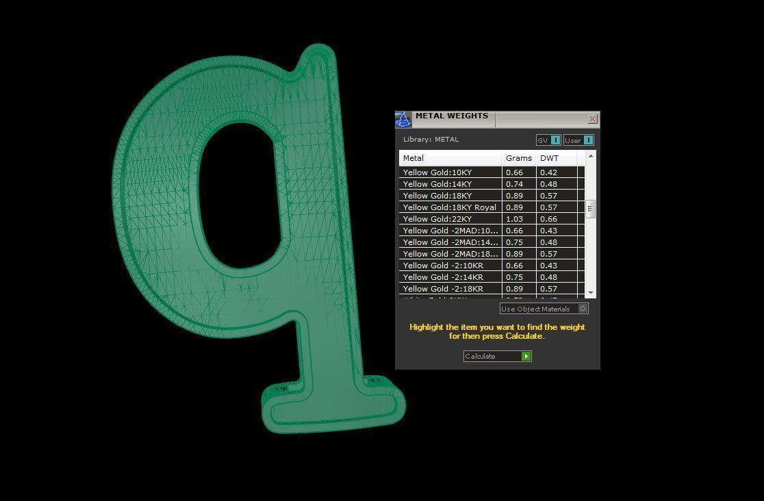 Kids Alphabet Q Pendants 3dm STL OBJ FBX Renders Details 3D print model_4