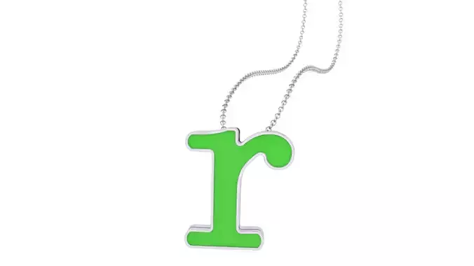 Kids Alphabet R Pendants 3dm STL OBJ FBX Renders Details 3D print model Kids Alphabet R Pendants 3dm STL OBJ FBX Renders Details 3D print model