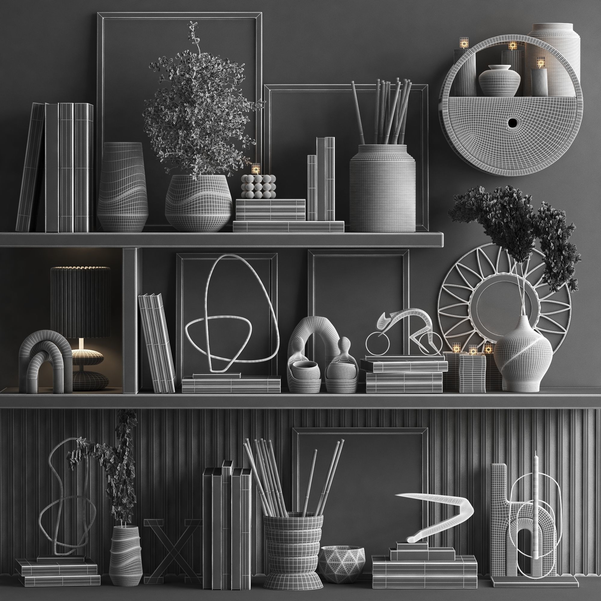 Decorative Set 01 3D model_4