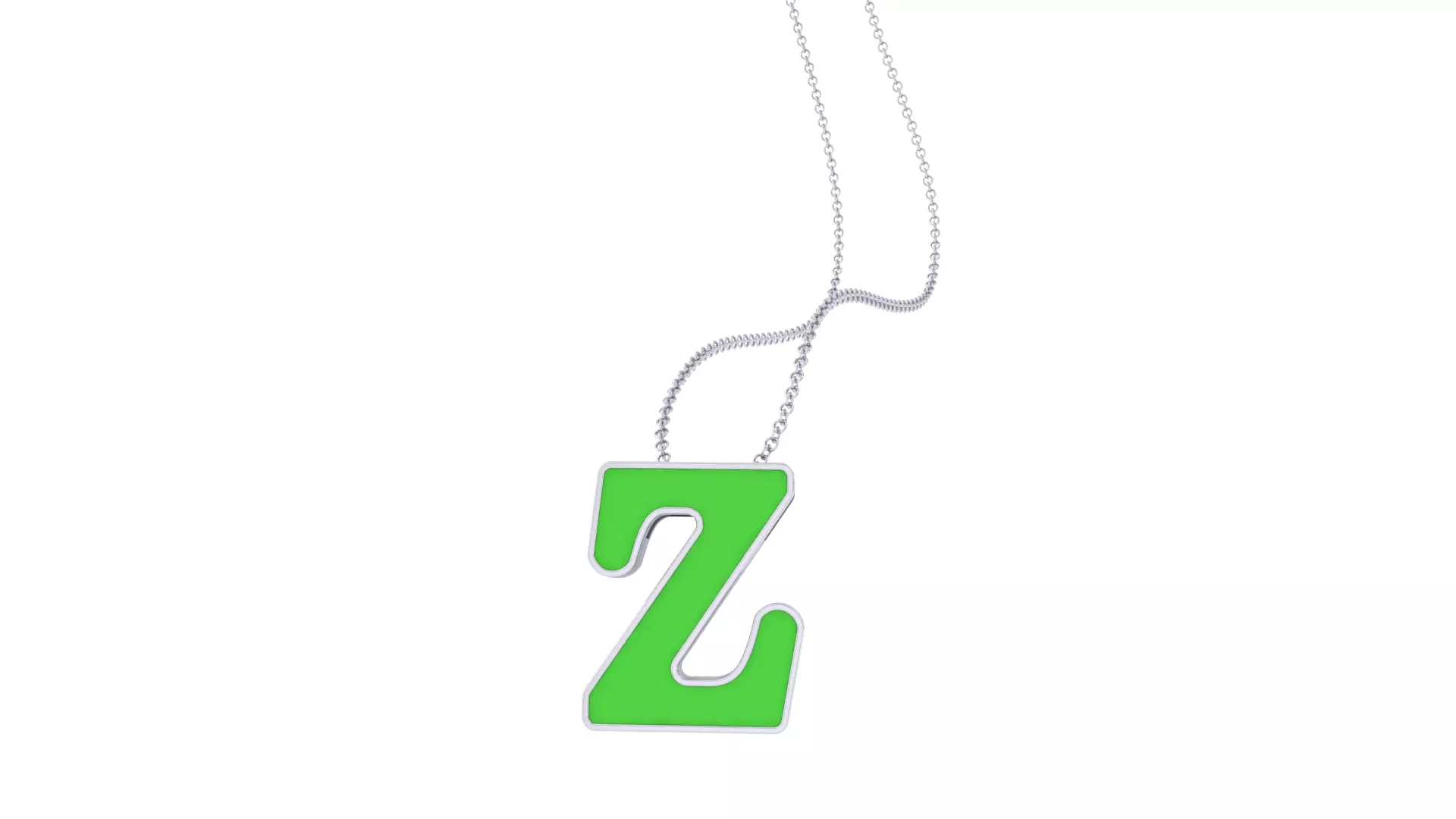Kids Alphabet Z Pendants 3dm STL OBJ FBX Renders Details 3D print model_0