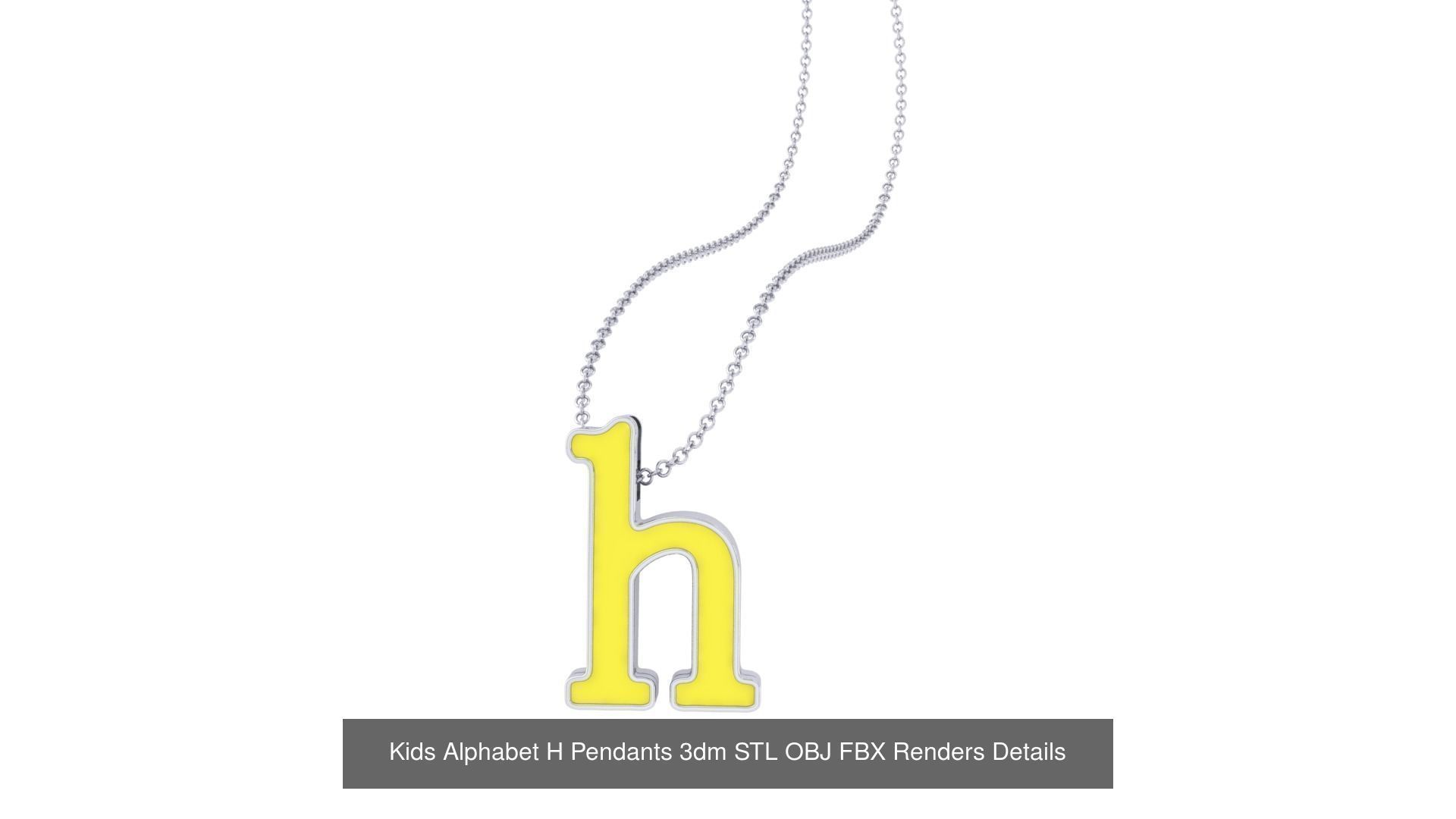 26 Kids Alphabet A-Z Pendants 3dm STL OBJ Details Collection _10