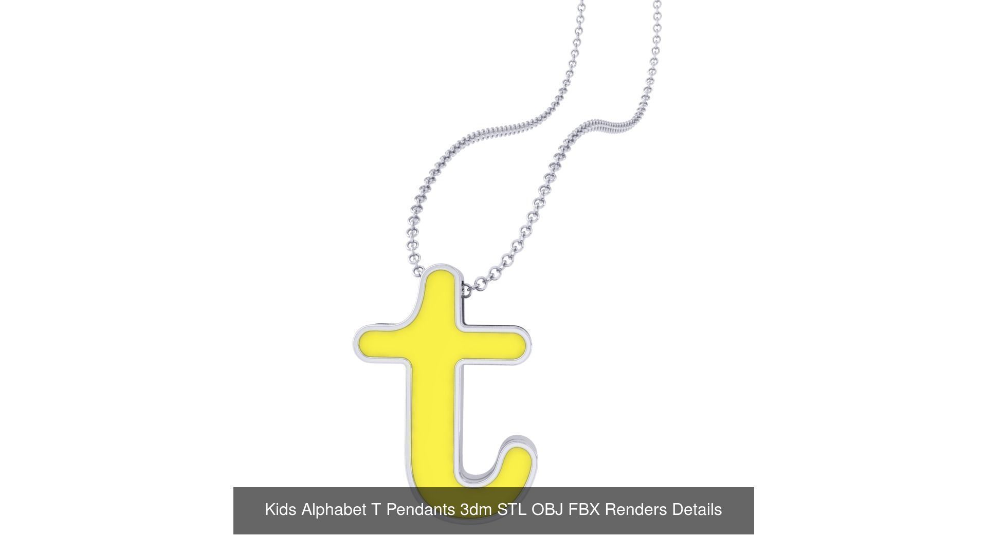 26 Kids Alphabet A-Z Pendants 3dm STL OBJ Details Collection _22