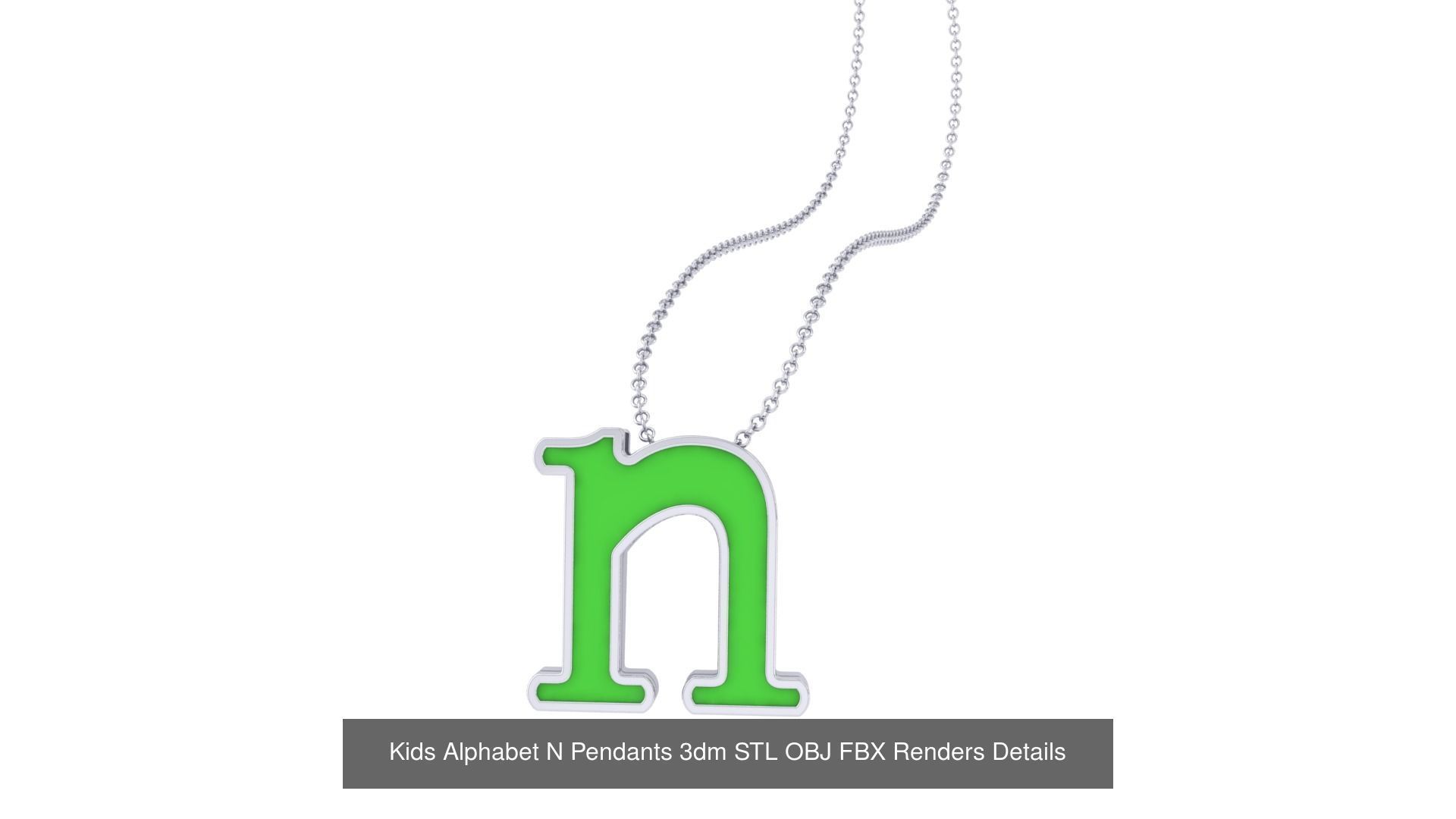 26 Kids Alphabet A-Z Pendants 3dm STL OBJ Details Collection _16