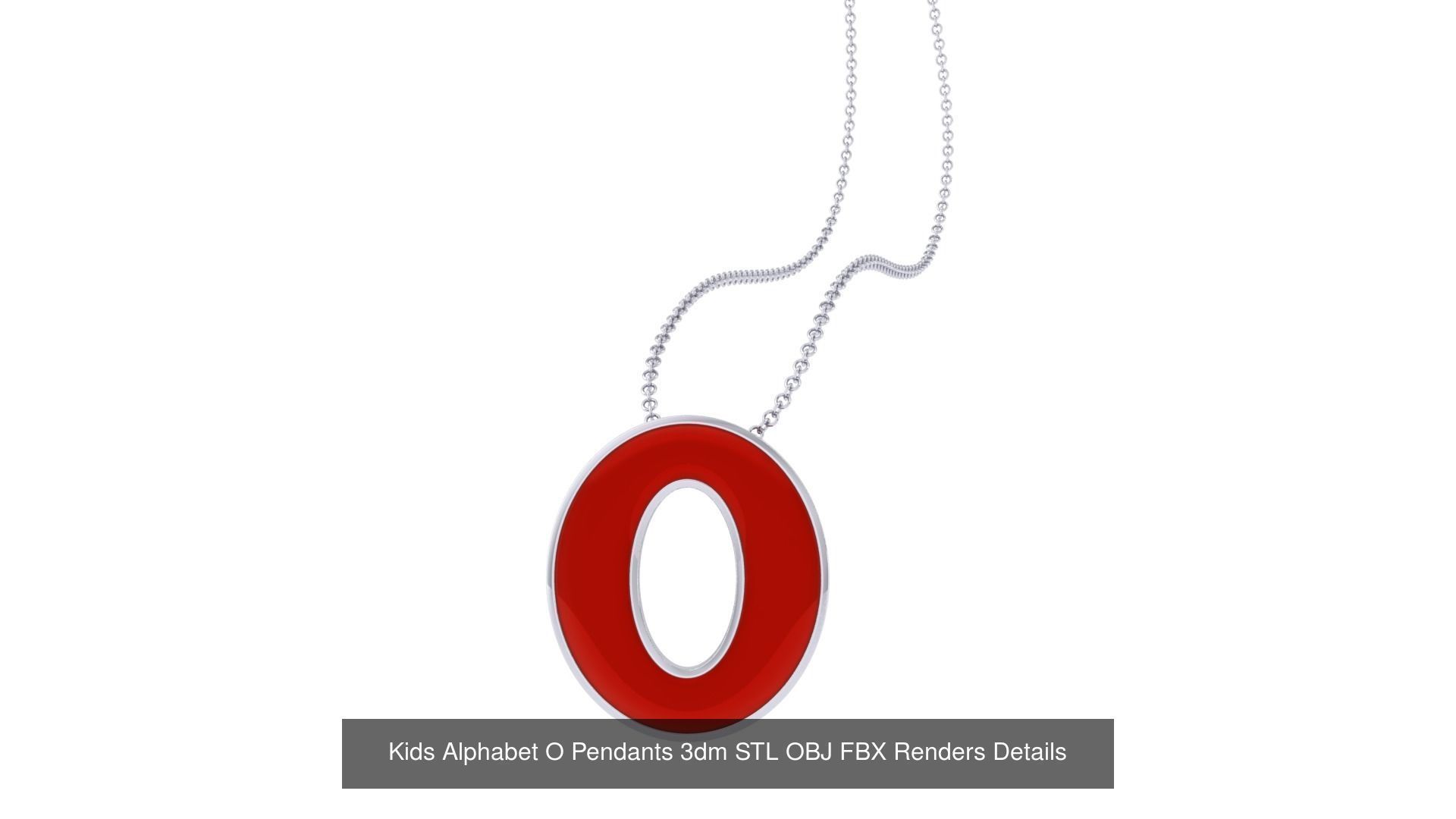 26 Kids Alphabet A-Z Pendants 3dm STL OBJ Details Collection _17
