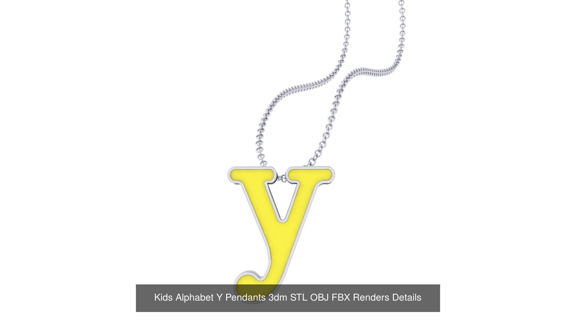 26 Kids Alphabet A-Z Pendants 3dm STL OBJ Details Collection _27