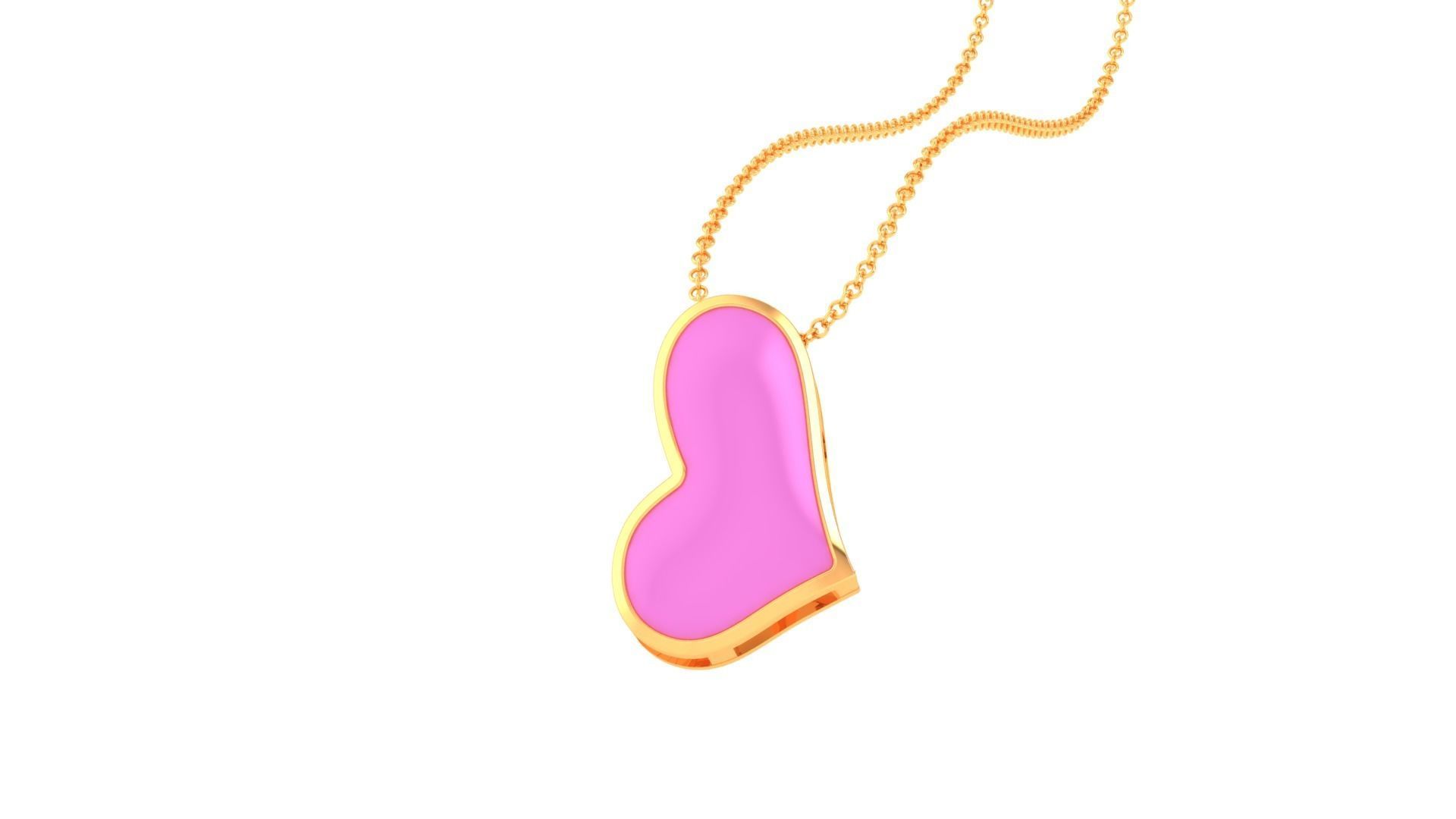 Kids Heart Pendants 3dm STL OBJ FBX Renders Details 3D print model_1