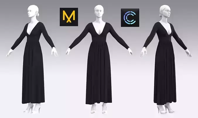 Dress Outfits MD CLO 3D ZPRJ ZPAC project files 3D model