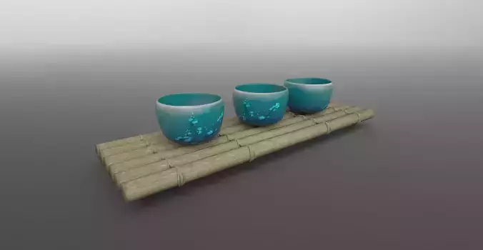 Decorative chinese cups