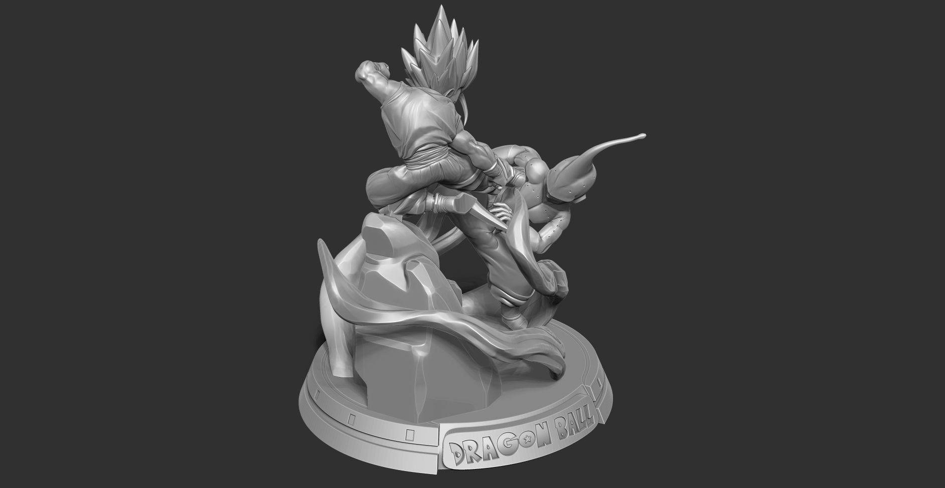 Gohan vs Buu - Fanart Remake 3D print model_12
