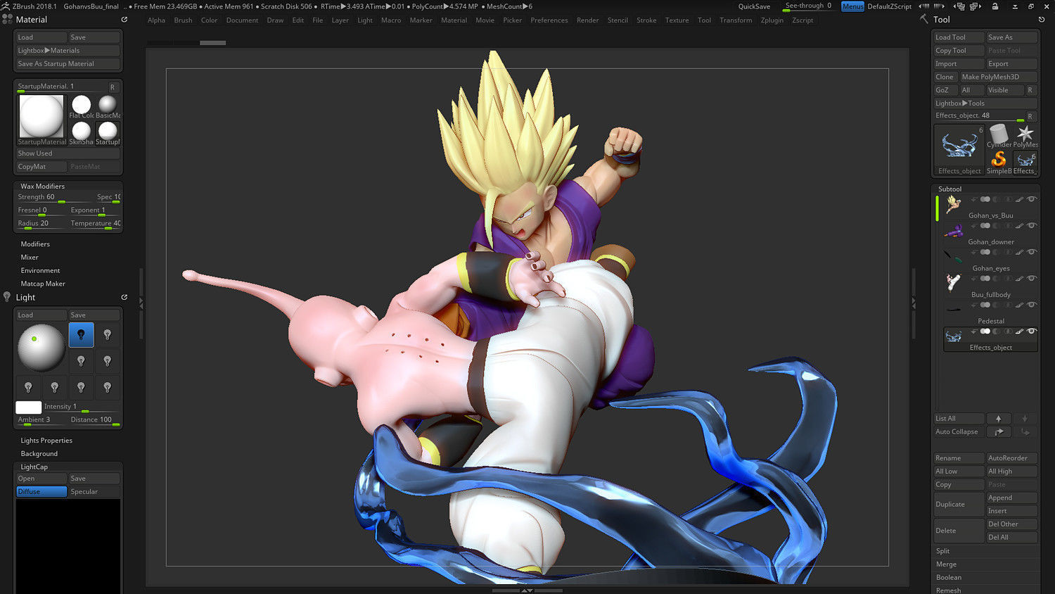 Gohan vs Buu - Fanart Remake 3D print model_18